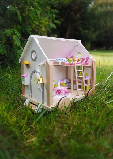 Tiny House Hygge – fából készült babaház kerekeken - 1 darab