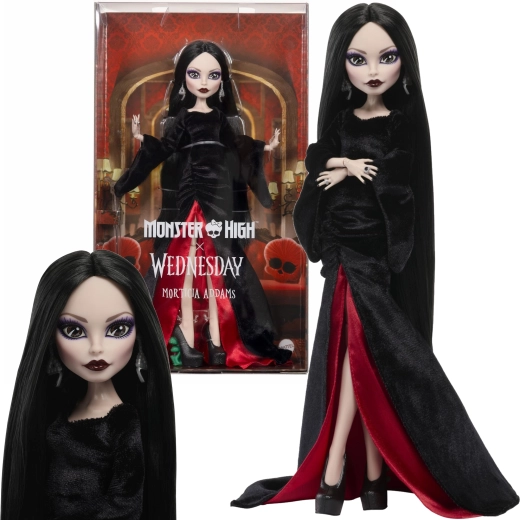 Monster High Collector Morticia Addams – gyűjtői baba x Wednesday