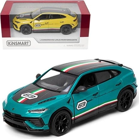 Fém Lamborghini Urus Performante modell versenydizájnban
