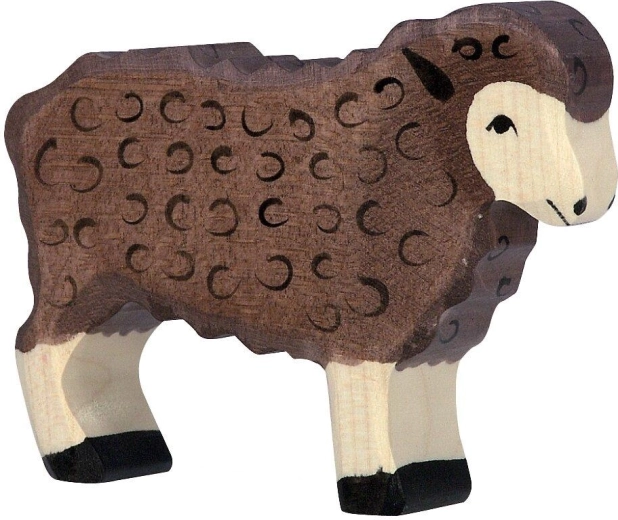 Holztiger álló fekete juh – 1 darab