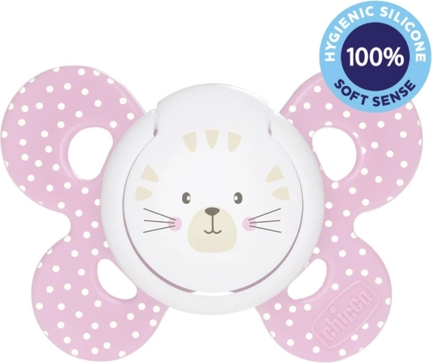 CHICCO Physio Comfort szilikon cumi 6–16 hónaposoknak – macska, 1 db