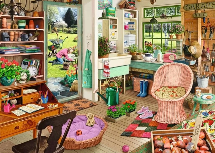 Ravensburger puzzle Az én menedékem 6: Kertészkunyhó – 1000 darab