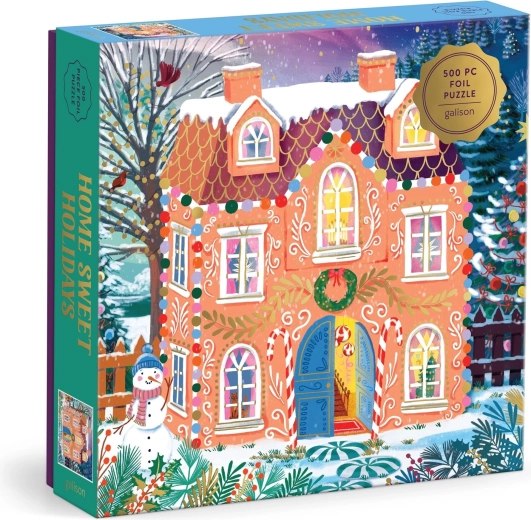 GALISON fémes, négyzet alakú puzzle Édes ünnepek, 500 darabos