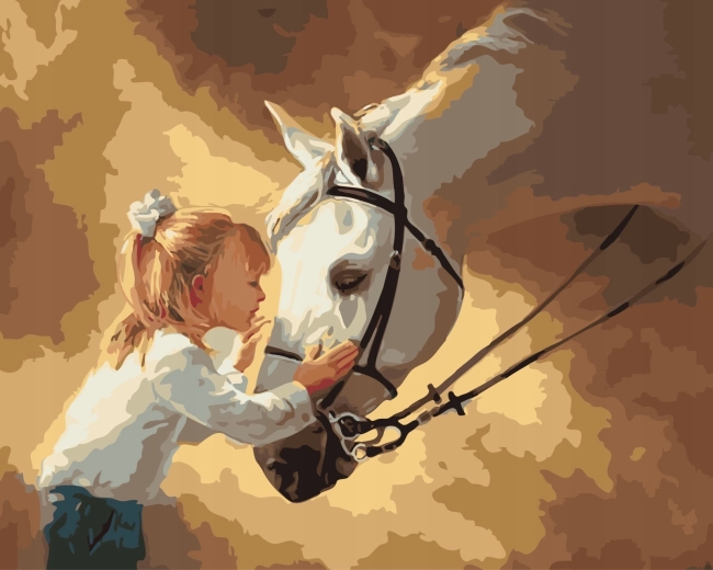 Norimpex Számfestő készlet Ló kancával 40 × 50 cm