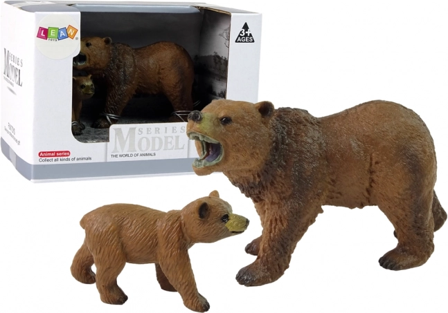2 darabos grizzlymedve figura szett kölyökkel