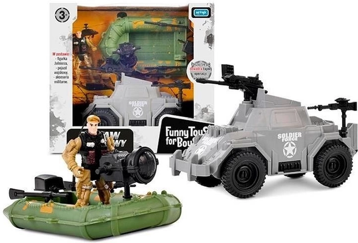 ToysForBoys katonai játékszett hajóval, harci járművel és katonafigurával