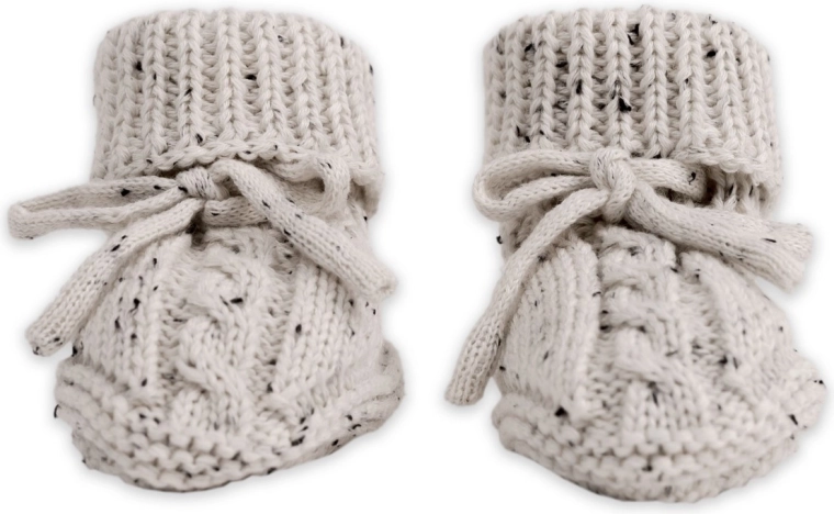 Lodger kötött babacipő knit cable ground 0–6 hónapos