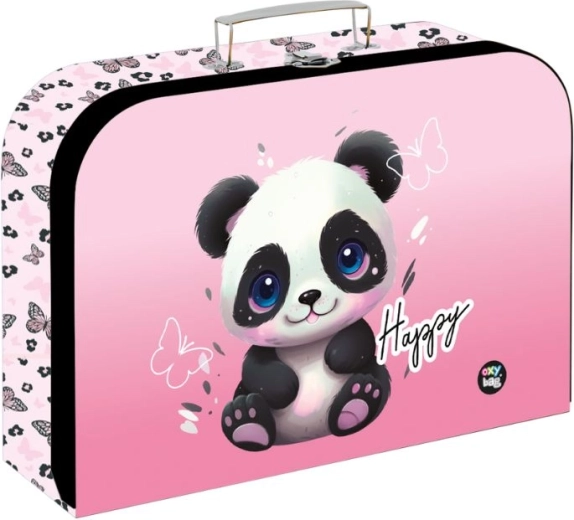 Gyermek laminált bőrönd Panda 34 cm