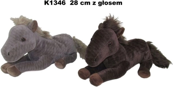 Plüss ló hanggal 28 cm