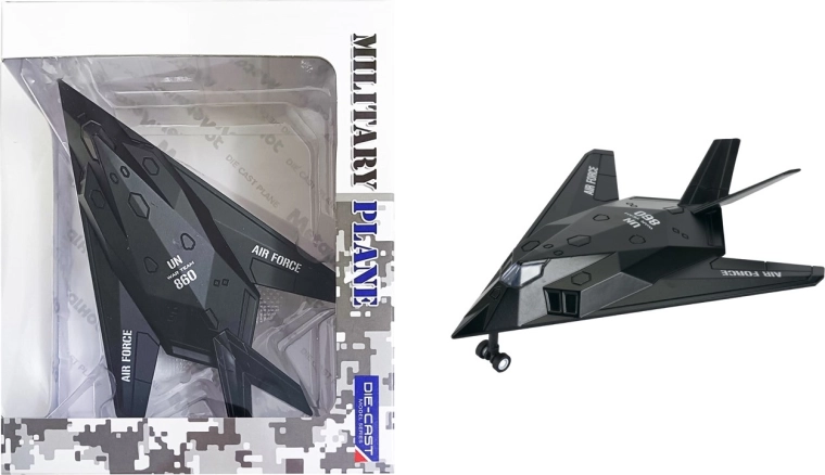 Fém vadászgép modell F117 FIGHTER JET 1:400 fényekkel és hangokkal