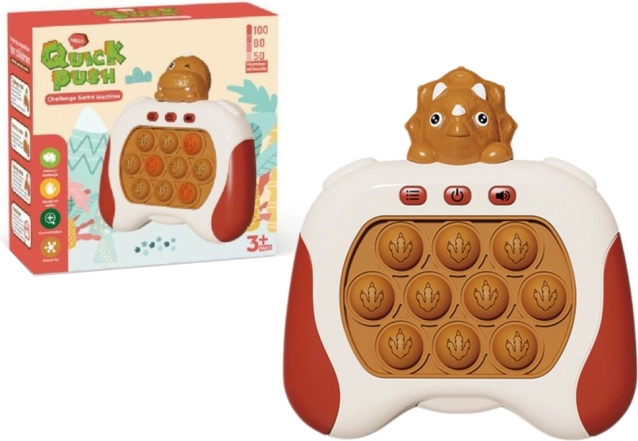 Érzékszervi játék triceratopsz Pop It fényekkel és hangokkal, barna