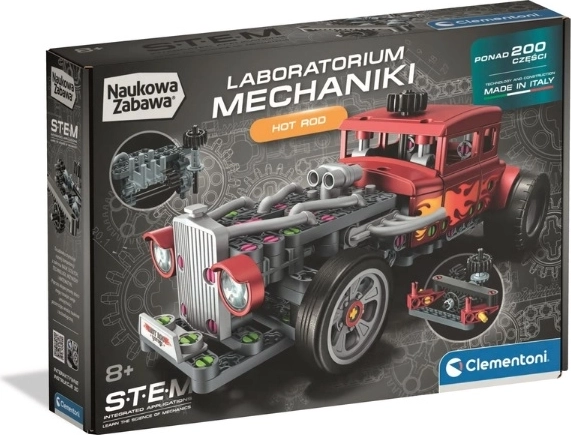 Clementoni Mechanikai laboratórium Hot Rod – STEM építő készlet