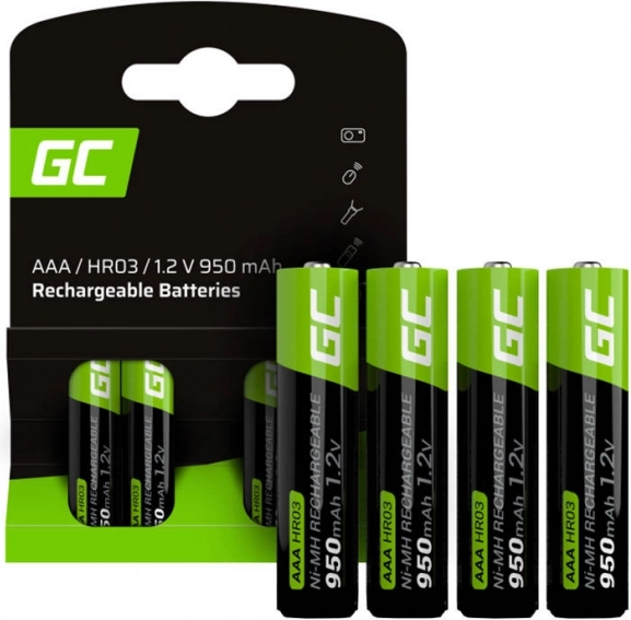 AAA GREEN CELL 950 mAh (4 db) újratölthető akkumulátor