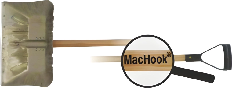 Alumínium hótoló fa nyéllel és Y alakú markolattal