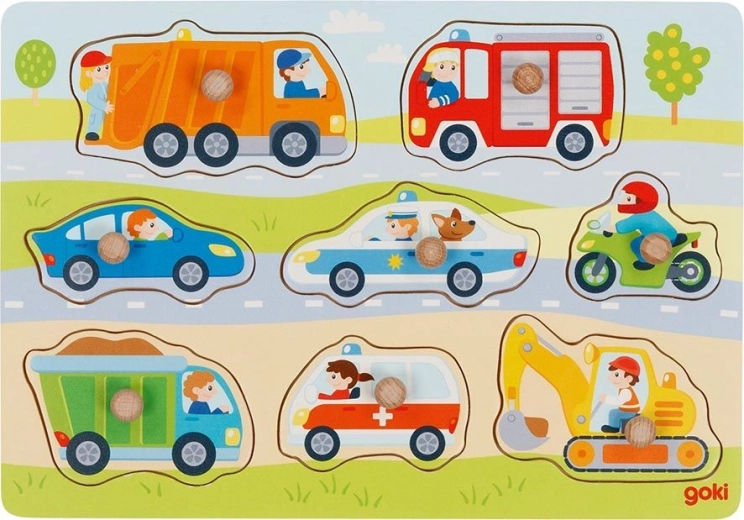 Fogantyús puzzle kisgyermekeknek – Járművek