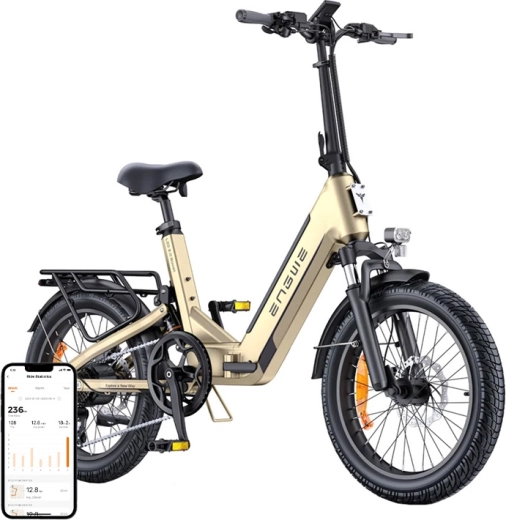 Engwe L20 3.0 Boost összecsukható elektromos kerékpár 250 W 16" arany
