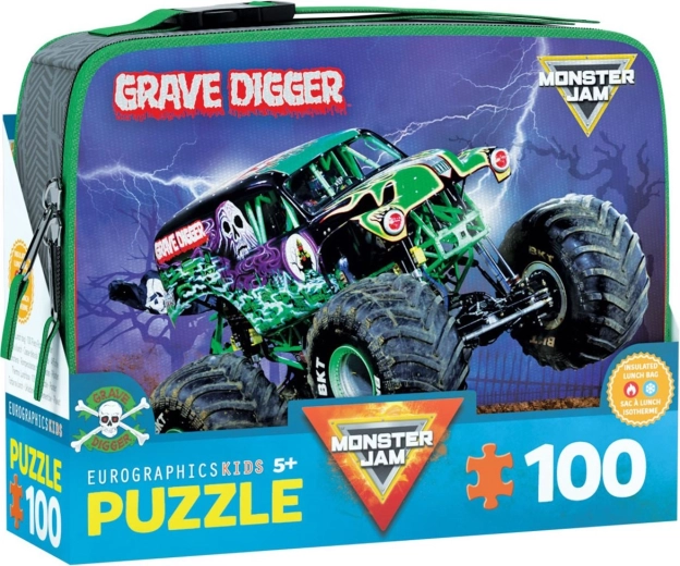 Puzzle és uzsonnás dobozban EUROGRAPHICS GRAVE DIGGER MONSTER JAM 100 darab