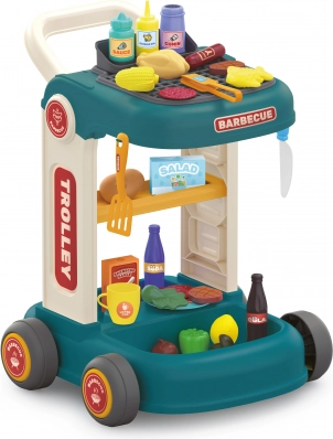 Grillkocsi tartozékokkal 34 × 36 × 37 cm