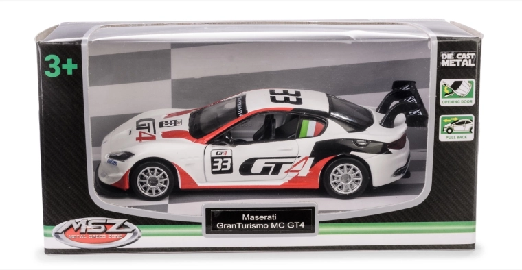 Maserati GranTurismo MC GT4 1:43 modellautó visszahúzós meghajtással