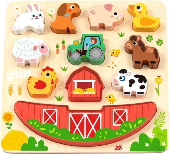 2Kids Toys egyensúlyozó puzzle – farm 2 az 1-ben