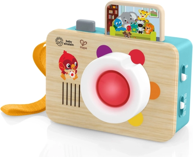 Interaktív fa fényképezőgép gyerekeknek BABY EINSTEIN x HAPE, fények és hangok, 6 hó+