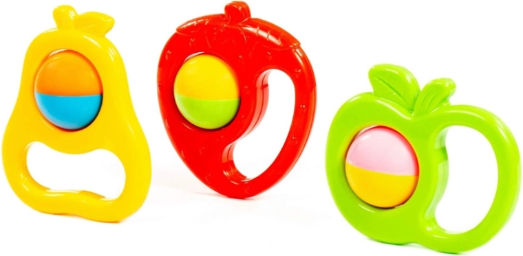 Gyümölcs alakú csörgőkészlet