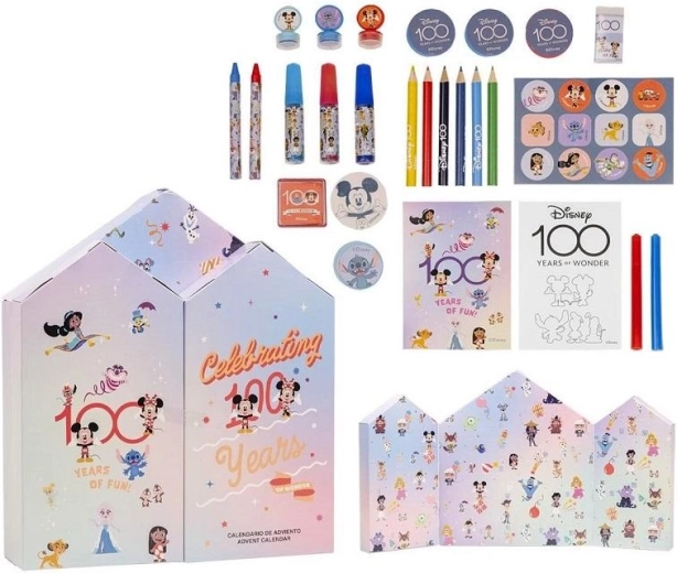 Disney 100 adventi naptár írószerekkel és rajzeszközökkel