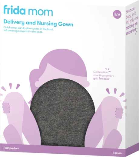 Frida Mom viszkóz szoptatós és szülős hálóing zsebekkel