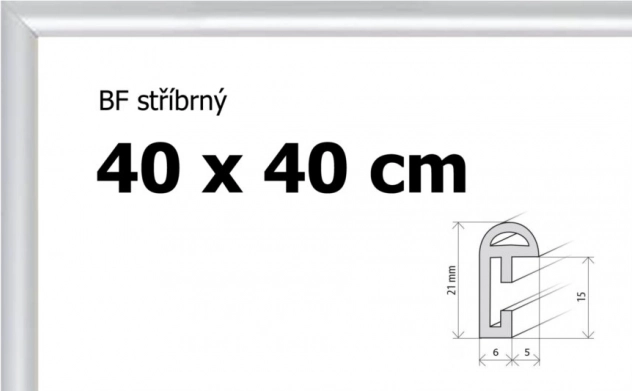 Műanyag keret 40 × 40 cm – ezüst