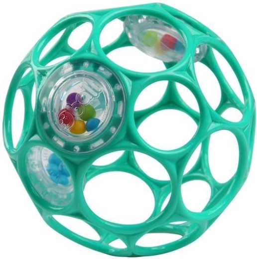 Oball csörgő labda (rattle) 10 cm, sötét türkiz