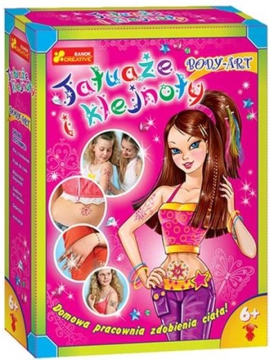 Kreatív body art készlet csillámtetováláshoz és csillogó kövekhez