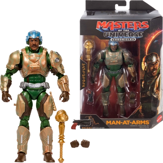 Mattel Masters of the Universe Chronicles Man-at-Arms figura 17 cm, kiegészítőkkel