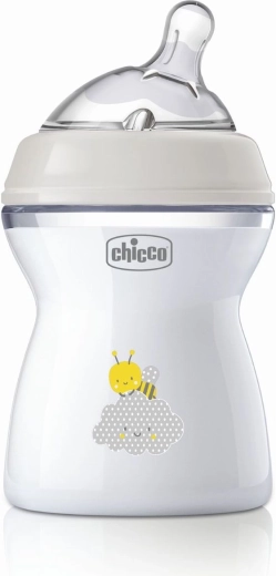 Chicco Natural Feeling antikólikás cumisüveg 250 ml, semleges, 2 hó+