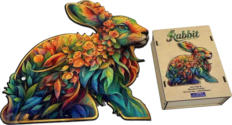 Fa berakós puzzle – nyuszi