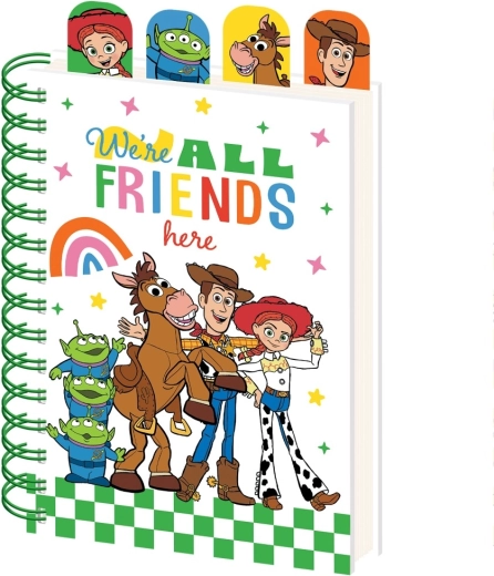 Toy Story spirálfüzet A5 könyvjelzőkkel