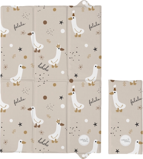 Ceba Baby utazós, összecsukható pelenkázó alátét Basic Crazy Ducks 60 × 40 cm