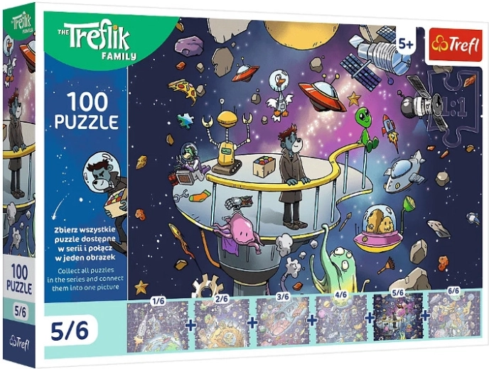 Treflikék 100 darabos puzzle: Bert az űrben