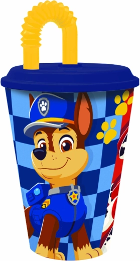 PAW Patrol szívószálas pohár 430 ml műanyag