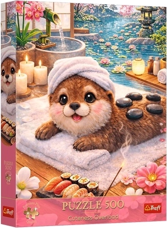 Trefl puzzle 500 Premium Plus – aranyos vidra a spa-ban