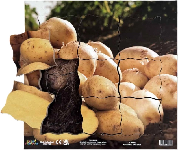 Just Jigsaws – A burgonya vegetatív növekedési szakaszai – 19 darabos fa réteges puzzle