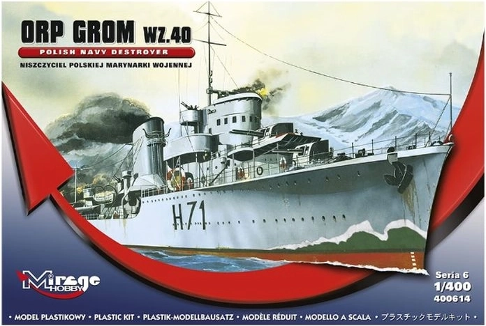 Mirage hajómakett ORP Grom WZ40 S06