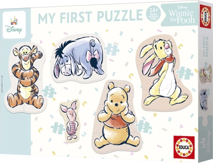 Educa baby progresszív puzzle Micimackó 5 az 1-ben (2–8 darabos)