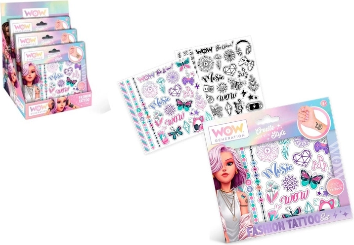 WOW 50 darabos ideiglenes tetoválás készlet