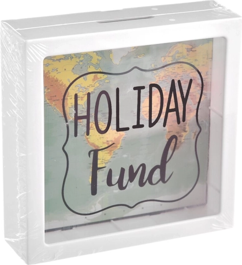 UH (műanyag) persely Holiday térkép mintával 15 × 5 × 15 cm