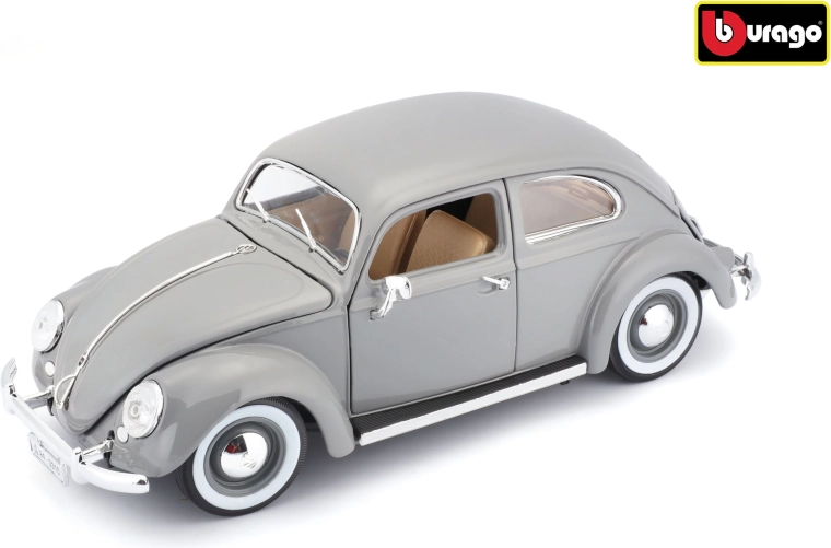 Volkswagen Käfer-Beetle 1955 autómodell, szürke, 1:18