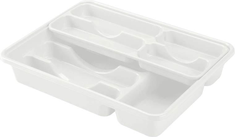 HEIDRUN műanyag evőeszköztartó 40 × 31 × 7 cm, színmix