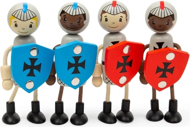 Bigjigs Toys középkori lovagok fa figurakészlet