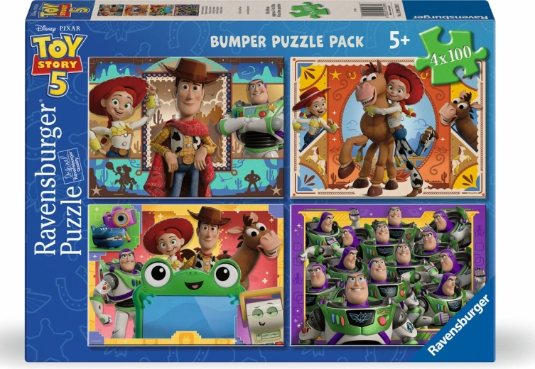 Ravensburger puzzle Toy Story: Játéksztori 5 – 4×100 darabos