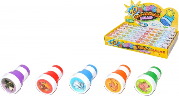 2D állatos pecsétek 2,5 × 3,5 cm, 60 darabos készlet dobozban