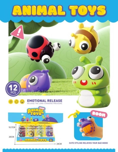 Nyomkodható rovar 8,5 cm antistressz játék